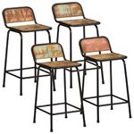 Casa si Gradina - Mobilier - Scaune si fotolii - Scaune - Scaune de bar 4 buc 46x35,5x80 cm lemn masiv recuperat - Infinity.ro