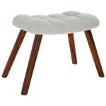 Casa si Gradina - Mobilier - Scaune si fotolii - Fotolii - Fotoliu de relaxare cu taburet, gri deschis, catifea - Infinity.ro