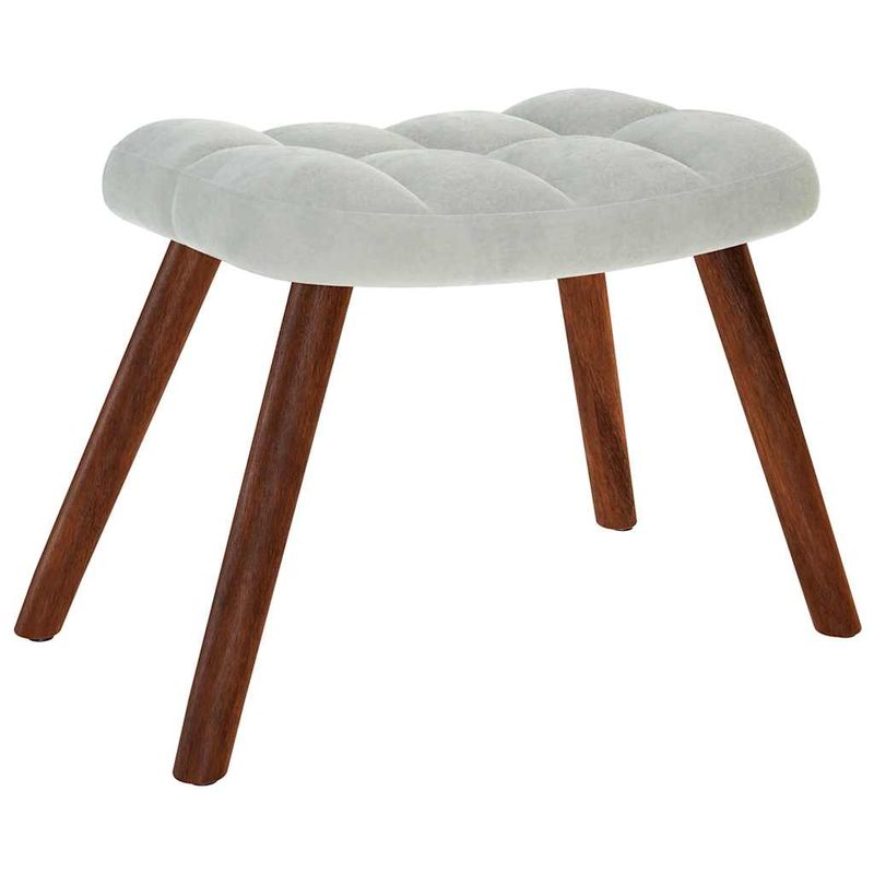 Casa si Gradina - Mobilier - Scaune si fotolii - Fotolii - Fotoliu de relaxare cu taburet, gri deschis, catifea - Infinity.ro