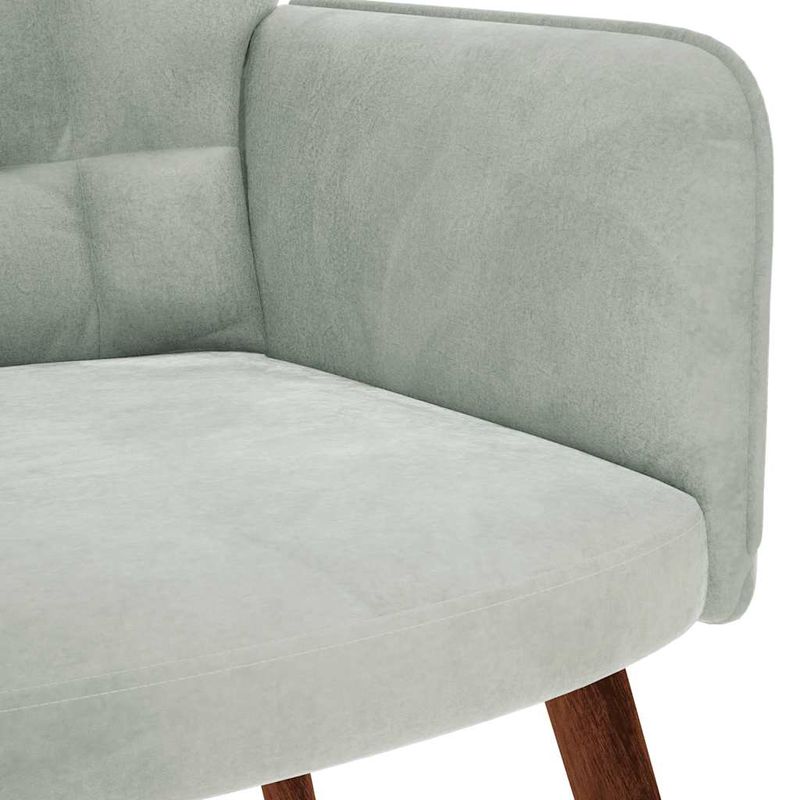 Casa si Gradina - Mobilier - Scaune si fotolii - Fotolii - Fotoliu de relaxare cu taburet, gri deschis, catifea - Infinity.ro