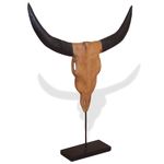 Casa si Gradina - Decoratiuni - Tablouri - Sculptura craniu de taur, 66x15x88 cm, tec - Infinity.ro
