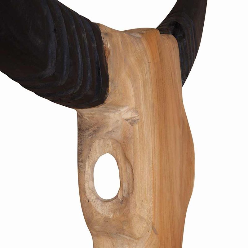 Casa si Gradina - Decoratiuni - Tablouri - Sculptura craniu de taur, 66x15x88 cm, tec - Infinity.ro