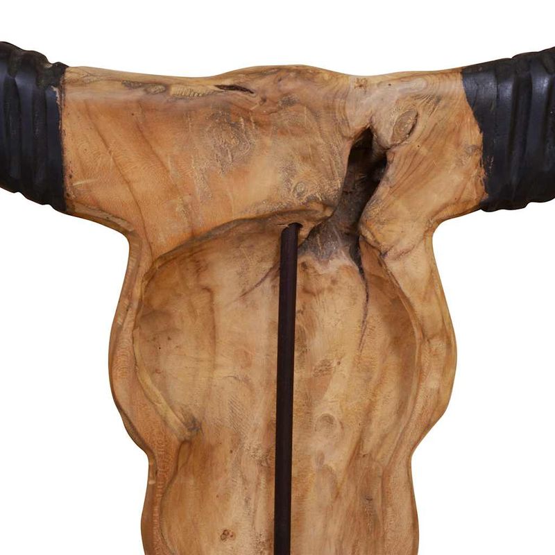 Casa si Gradina - Decoratiuni - Tablouri - Sculptura craniu de taur, 66x15x88 cm, tec - Infinity.ro