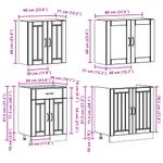 Casa si Gradina - Mobilier - Comode si corpuri - Corpuri bucatarie - Set dulap de bucatarie 4 piese „Kalmar” stejar artizanal lemn - Infinity.ro