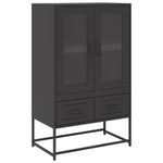 Casa si Gradina - Mobilier - Comode si corpuri - Corpuri bucatarie - Dulap inalt, negru, 68x39x111,5 cm, otel - Infinity.ro