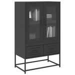 Casa si Gradina - Mobilier - Comode si corpuri - Corpuri bucatarie - Dulap inalt, negru, 68x39x111,5 cm, otel - Infinity.ro