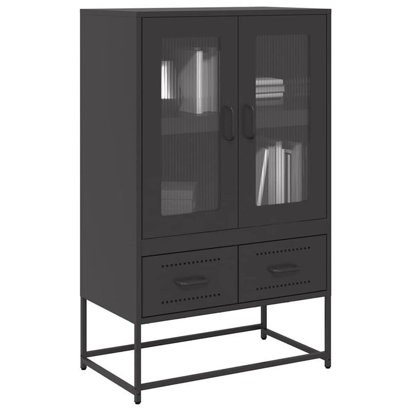 Casa si Gradina - Mobilier - Comode si corpuri - Corpuri bucatarie - Dulap inalt, negru, 68x39x111,5 cm, otel - Infinity.ro