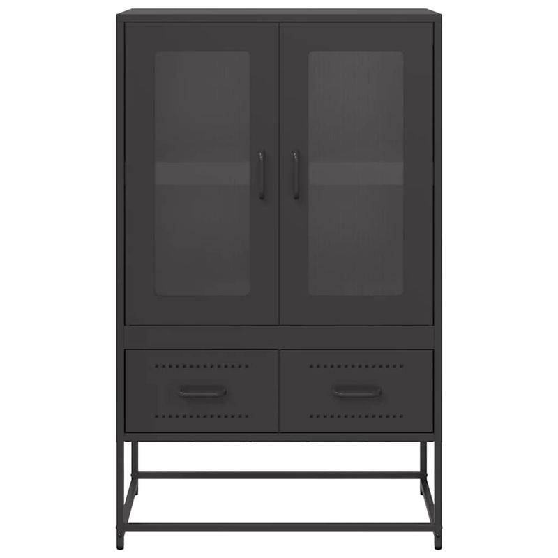 Casa si Gradina - Mobilier - Comode si corpuri - Corpuri bucatarie - Dulap inalt, negru, 68x39x111,5 cm, otel - Infinity.ro