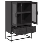 Casa si Gradina - Mobilier - Comode si corpuri - Corpuri bucatarie - Dulap inalt, negru, 68x39x111,5 cm, otel - Infinity.ro