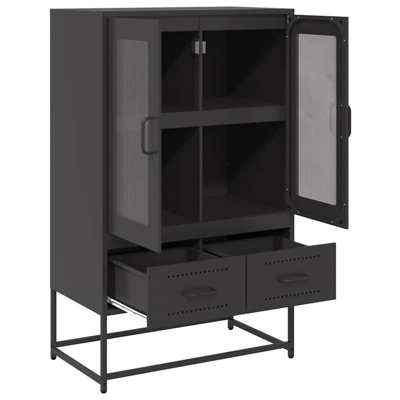 Casa si Gradina - Mobilier - Comode si corpuri - Corpuri bucatarie - Dulap inalt, negru, 68x39x111,5 cm, otel - Infinity.ro