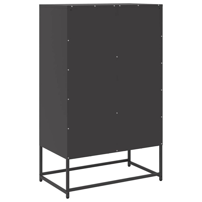 Casa si Gradina - Mobilier - Comode si corpuri - Corpuri bucatarie - Dulap inalt, negru, 68x39x111,5 cm, otel - Infinity.ro