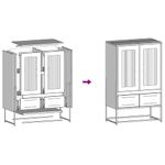 Casa si Gradina - Mobilier - Comode si corpuri - Corpuri bucatarie - Dulap inalt, negru, 68x39x111,5 cm, otel - Infinity.ro