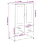 Casa si Gradina - Mobilier - Comode si corpuri - Corpuri bucatarie - Dulap inalt, negru, 68x39x111,5 cm, otel - Infinity.ro