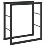 Casa si Gradina - Termice - Sobe, Seminee si accesorii - Accesorii seminee si sobe - Rastel pentru lemne de foc, negru, 55x30x61 cm, otel - Infinity.ro