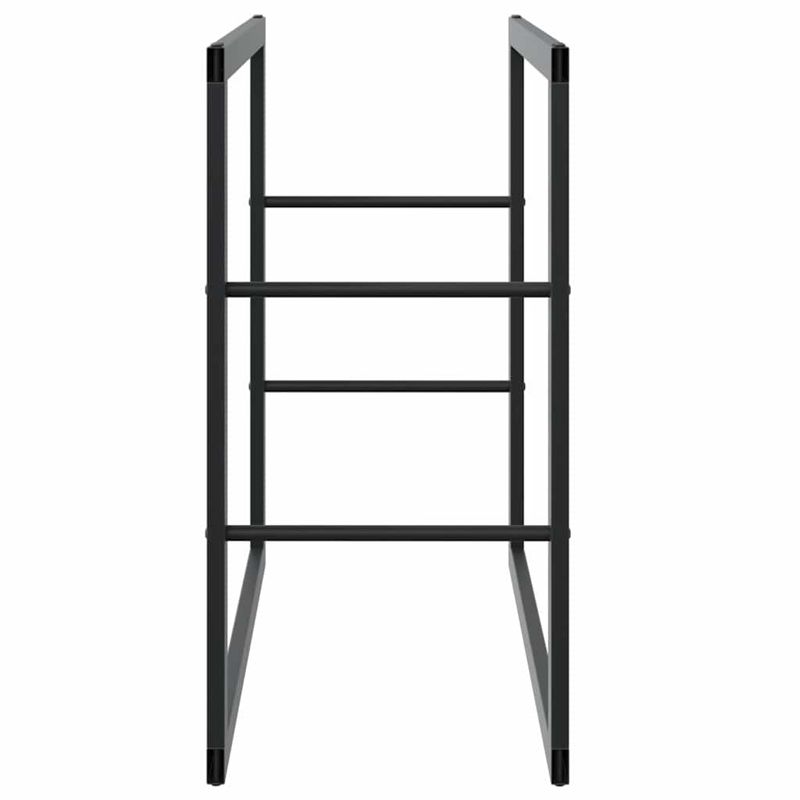 Casa si Gradina - Termice - Sobe, Seminee si accesorii - Accesorii seminee si sobe - Rastel pentru lemne de foc, negru, 55x30x61 cm, otel - Infinity.ro