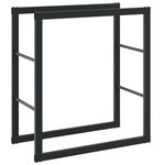 Casa si Gradina - Termice - Sobe, Seminee si accesorii - Accesorii seminee si sobe - Rastel pentru lemne de foc, negru, 55x30x61 cm, otel - Infinity.ro