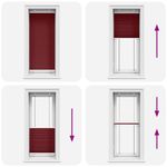 Casa si Gradina - Textile si covoare - Rulouri si jaluzele - Jaluza plisata Bordeaux Rosu 65x100 cm Latime material 64,4 cm - Infinity.ro