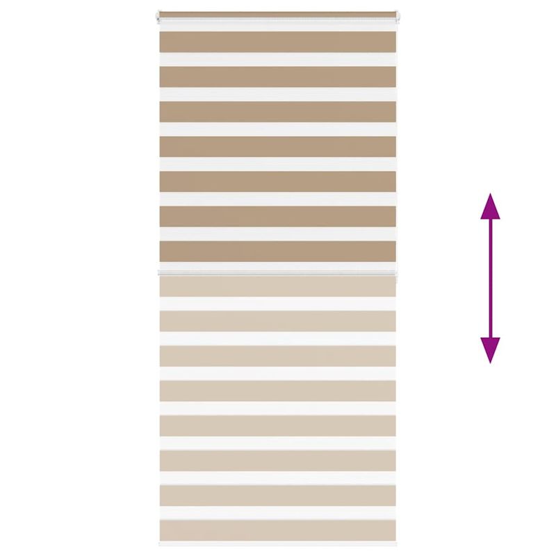 Casa si Gradina - Textile si covoare - Rulouri si jaluzele - Jaluzea tip zebra 110x200 cm latime tesatura 105,9 cm poliester, sand brown - Infinity.ro