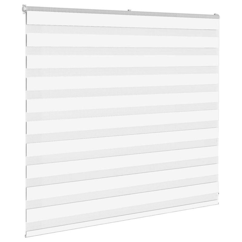 Casa si Gradina - Textile si covoare - Rulouri si jaluzele - Jaluzea tip zebra alb latime tesatura 155,9 cm poliester, mărime 160x100 cm - Infinity.ro