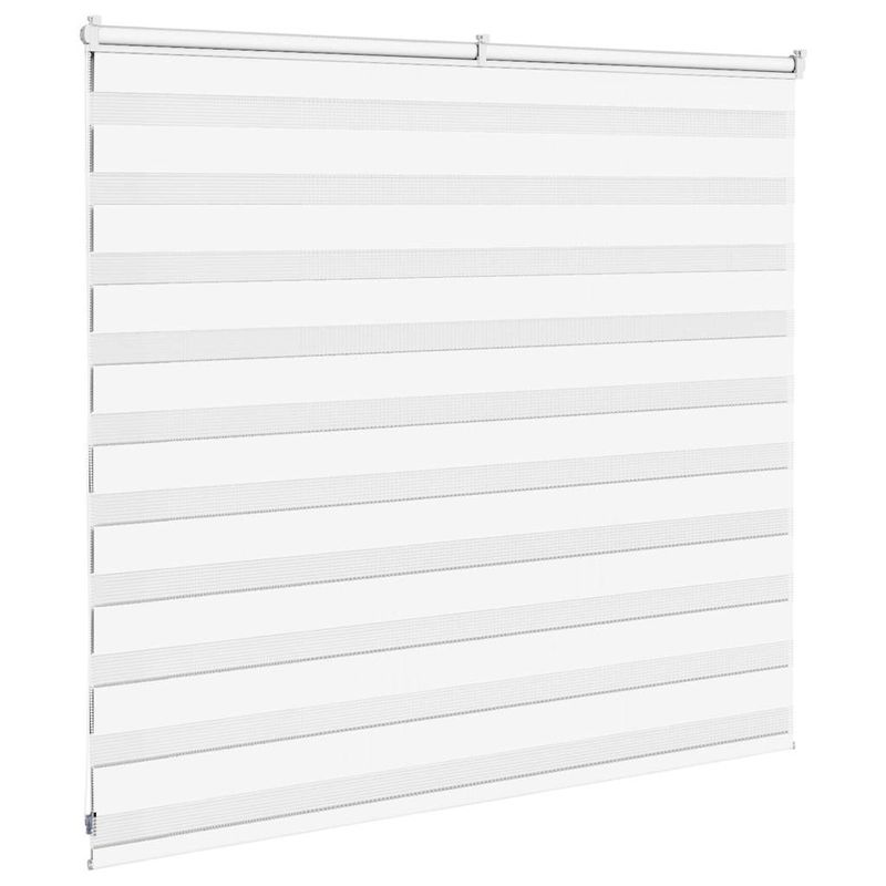 Casa si Gradina - Textile si covoare - Rulouri si jaluzele - Jaluzea tip zebra alb latime tesatura 155,9 cm poliester, mărime 160x100 cm - Infinity.ro