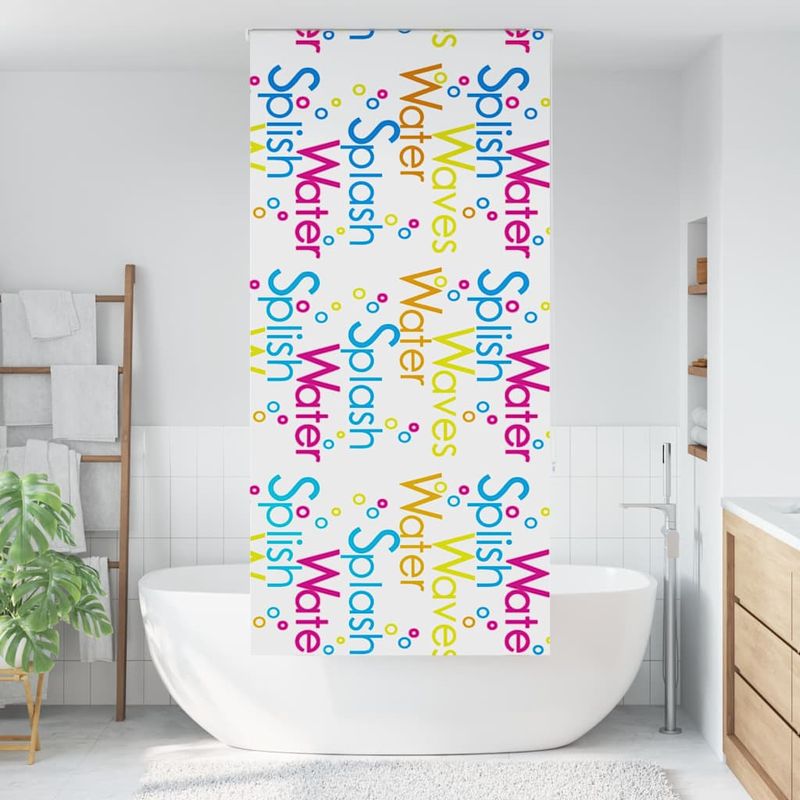 Casa si Gradina - Textile si covoare - Rulouri si jaluzele - Jaluza cu rola de dus 110x240 cm latime material 106 cm, cuvinte colorate - Infinity.ro