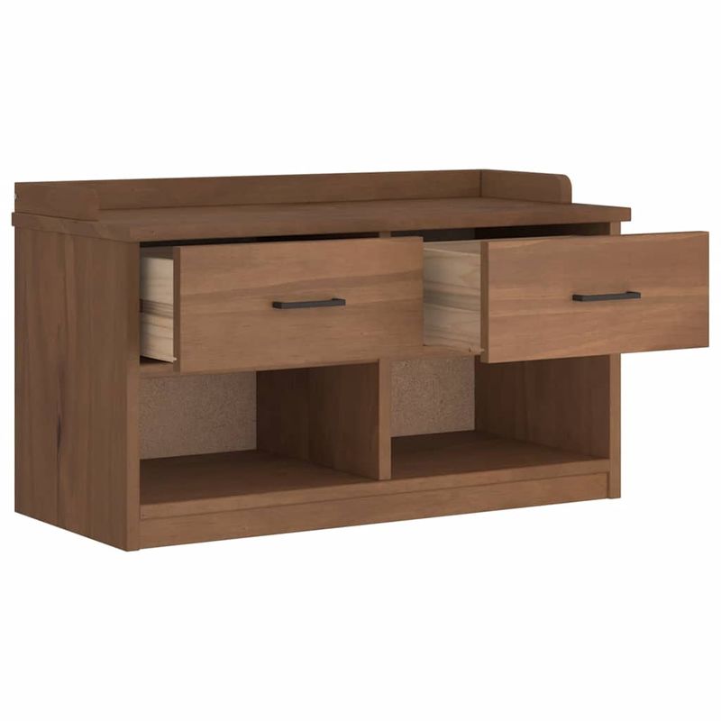 Casa si Gradina - Mobilier - Organizare si depozitare - Bancute - Banca pentru hol, „SANDNES” 87x40x50 cm din lemn masiv de pin - Infinity.ro
