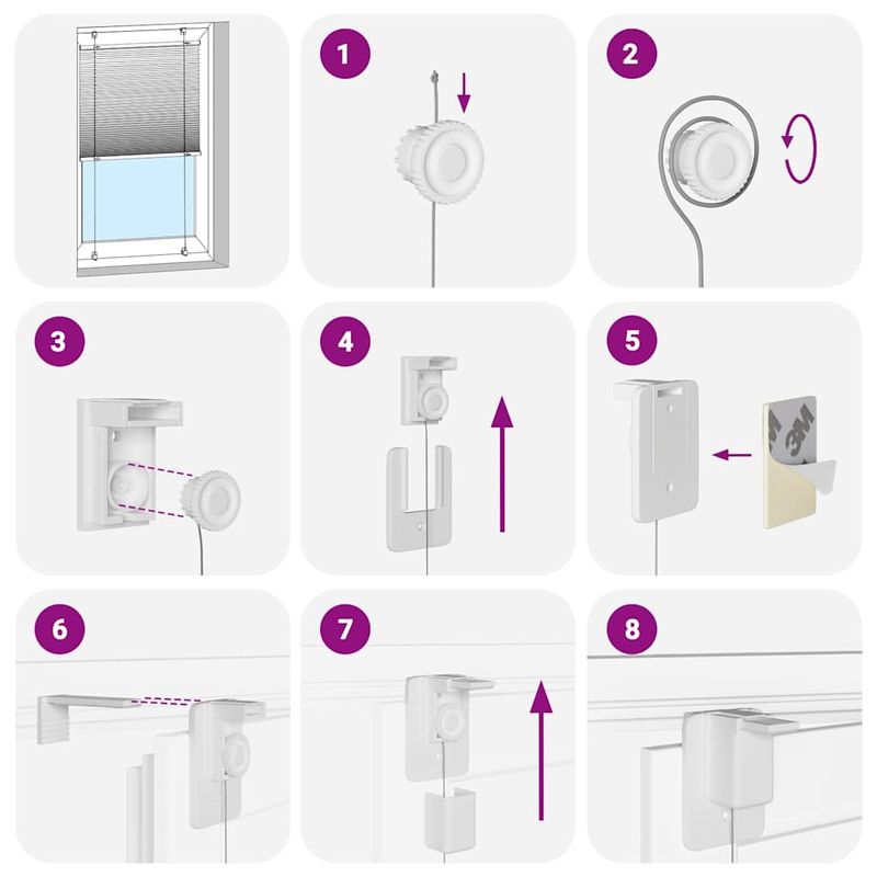 Casa si Gradina - Textile si covoare - Rulouri si jaluzele - Jaluza plisata Bordeaux Rosu 40x100 cm Latime tesatura 39,4 cm - Infinity.ro