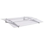 Casa si Gradina - Gradina si terasa - Umbrele si pavilioane - Pavilioane - Baldachin usa argintiu si transparent 150x90 cm PET - Infinity.ro