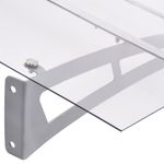 Casa si Gradina - Gradina si terasa - Umbrele si pavilioane - Pavilioane - Baldachin usa argintiu si transparent 150x90 cm PET - Infinity.ro