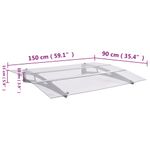 Casa si Gradina - Gradina si terasa - Umbrele si pavilioane - Pavilioane - Baldachin usa argintiu si transparent 150x90 cm PET - Infinity.ro