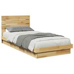 Casa si Gradina - Mobilier - Paturi si accesorii - Paturi - Cadru de pat cu tablie fara saltea 80x200 cm lemn masiv stejar - Infinity.ro