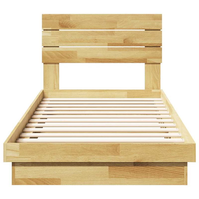 Casa si Gradina - Mobilier - Paturi si accesorii - Paturi - Cadru de pat cu tablie fara saltea 80x200 cm lemn masiv stejar - Infinity.ro