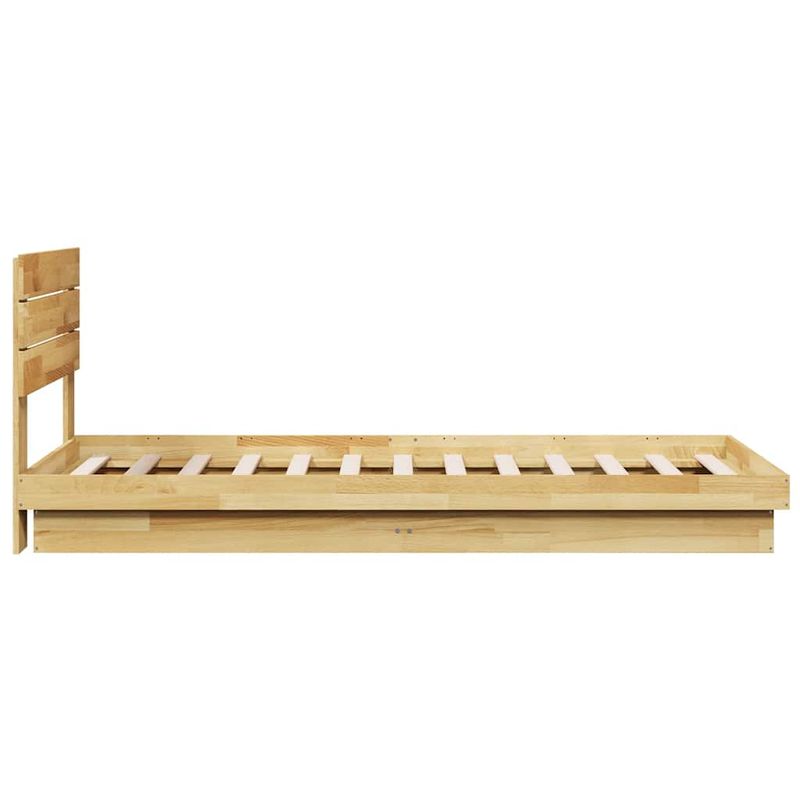 Casa si Gradina - Mobilier - Paturi si accesorii - Paturi - Cadru de pat cu tablie fara saltea 80x200 cm lemn masiv stejar - Infinity.ro