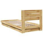 Casa si Gradina - Mobilier - Paturi si accesorii - Paturi - Cadru de pat cu tablie fara saltea 80x200 cm lemn masiv stejar - Infinity.ro