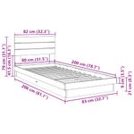 Casa si Gradina - Mobilier - Paturi si accesorii - Paturi - Cadru de pat cu tablie fara saltea 80x200 cm lemn masiv stejar - Infinity.ro