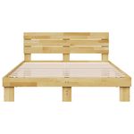 Casa si Gradina - Mobilier - Paturi si accesorii - Paturi - Cadru de pat cu tablie fara saltea 140x190 cm lemn masiv stejar - Infinity.ro