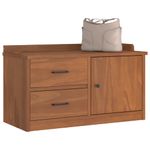 Casa si Gradina - Mobilier - Organizare si depozitare - Bancute - Banca pentru hol „SANDNES” 87x40x50 cm, din lemn masiv de pin - Infinity.ro