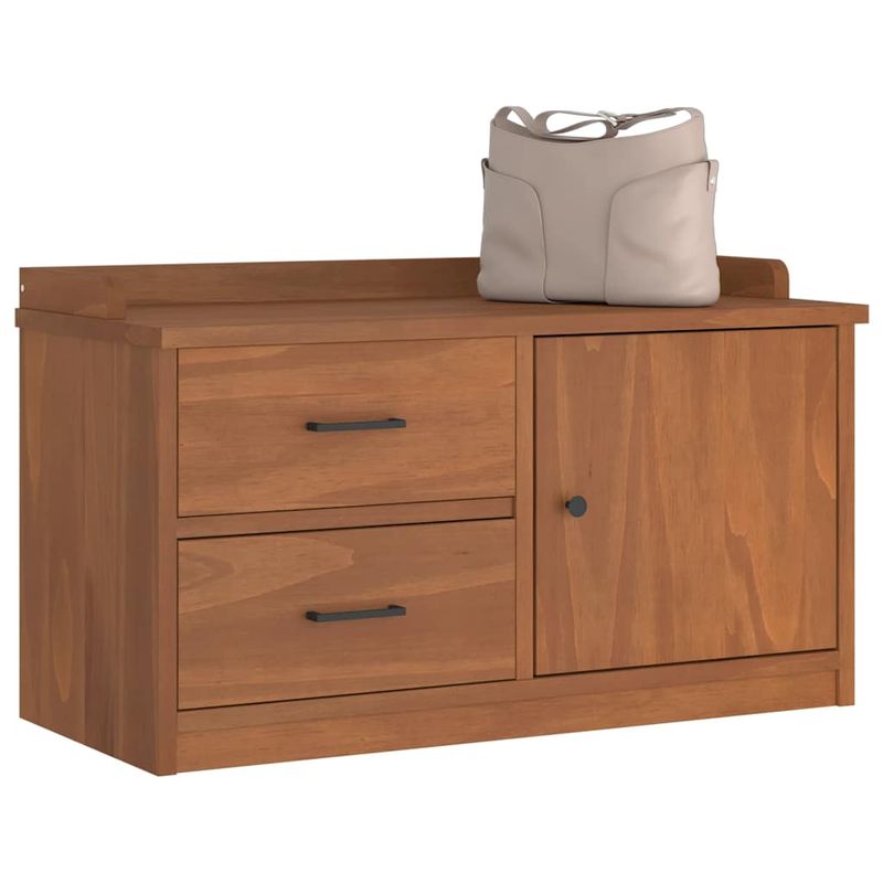 Casa si Gradina - Mobilier - Organizare si depozitare - Bancute - Banca pentru hol „SANDNES” 87x40x50 cm, din lemn masiv de pin - Infinity.ro