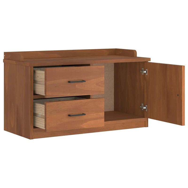 Casa si Gradina - Mobilier - Organizare si depozitare - Bancute - Banca pentru hol „SANDNES” 87x40x50 cm, din lemn masiv de pin - Infinity.ro