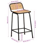 Casa si Gradina - Mobilier - Scaune si fotolii - Scaune - Scaune de bar 4 buc 46x35,5x80 cm Lemn masiv Mango brut - Infinity.ro