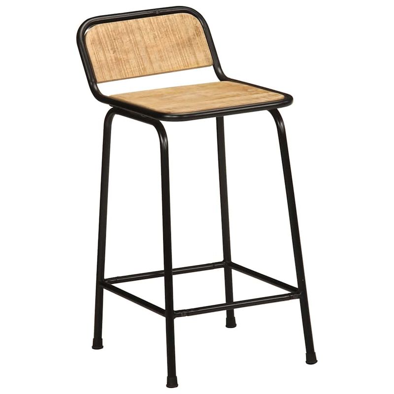 Casa si Gradina - Mobilier - Scaune si fotolii - Scaune - Scaune de bar 4 buc 46x35,5x80 cm Lemn masiv Mango brut - Infinity.ro