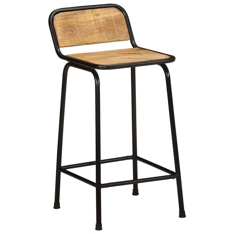 Casa si Gradina - Mobilier - Scaune si fotolii - Scaune - Scaune de bar 4 buc 46x35,5x80 cm Lemn masiv Mango brut - Infinity.ro