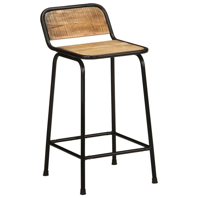 Casa si Gradina - Mobilier - Scaune si fotolii - Scaune - Scaune de bar 4 buc 46x35,5x80 cm Lemn masiv Mango brut - Infinity.ro