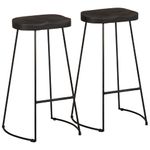 Casa si Gradina - Mobilier - Scaune si fotolii - Scaune - Scaune de bar 2 buc Negru 45x40x78 cm lemn masiv de mango - Infinity.ro
