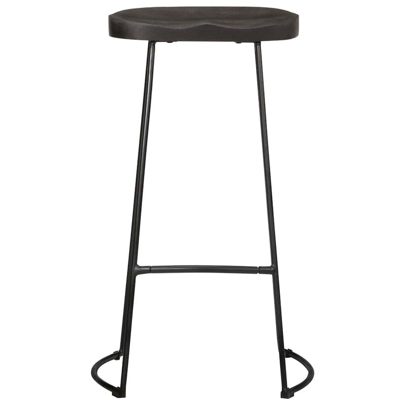 Casa si Gradina - Mobilier - Scaune si fotolii - Scaune - Scaune de bar 2 buc Negru 45x40x78 cm lemn masiv de mango - Infinity.ro