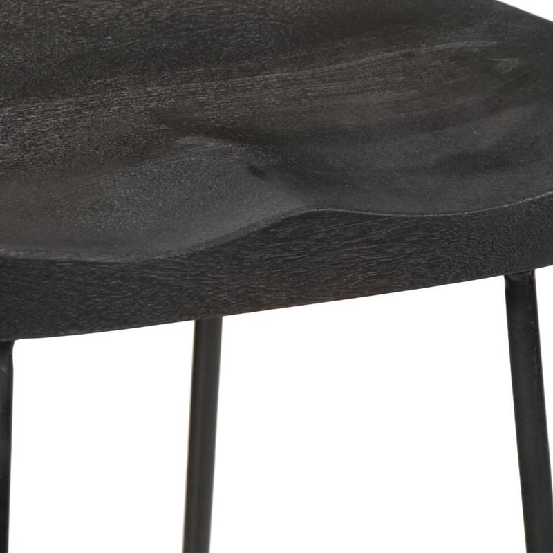 Casa si Gradina - Mobilier - Scaune si fotolii - Scaune - Scaune de bar 2 buc Negru 45x40x78 cm lemn masiv de mango - Infinity.ro