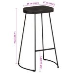 Casa si Gradina - Mobilier - Scaune si fotolii - Scaune - Scaune de bar 2 buc Negru 45x40x78 cm lemn masiv de mango - Infinity.ro