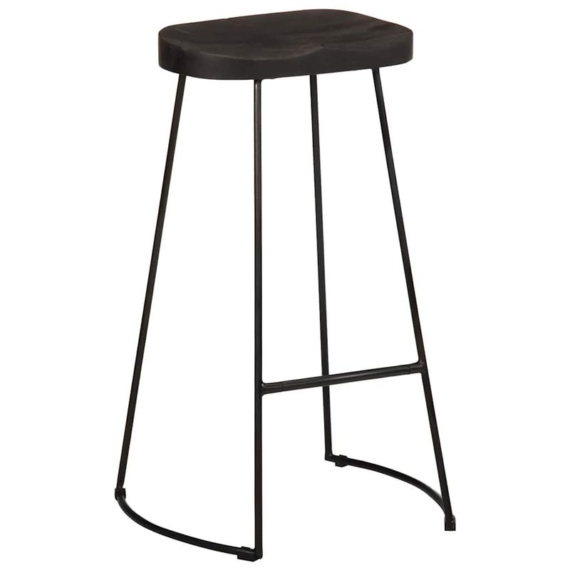 Casa si Gradina - Mobilier - Scaune si fotolii - Scaune - Scaune de bar 2 buc Negru 45x40x78 cm lemn masiv de mango - Infinity.ro