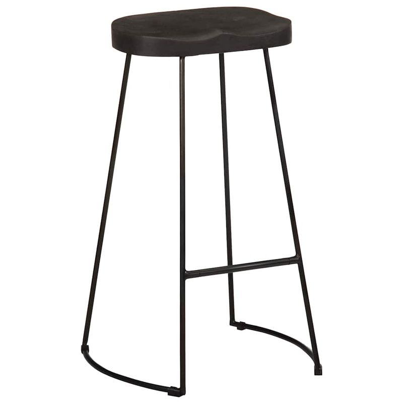 Casa si Gradina - Mobilier - Scaune si fotolii - Scaune - Scaune de bar 2 buc Negru 45x40x78 cm lemn masiv de mango - Infinity.ro