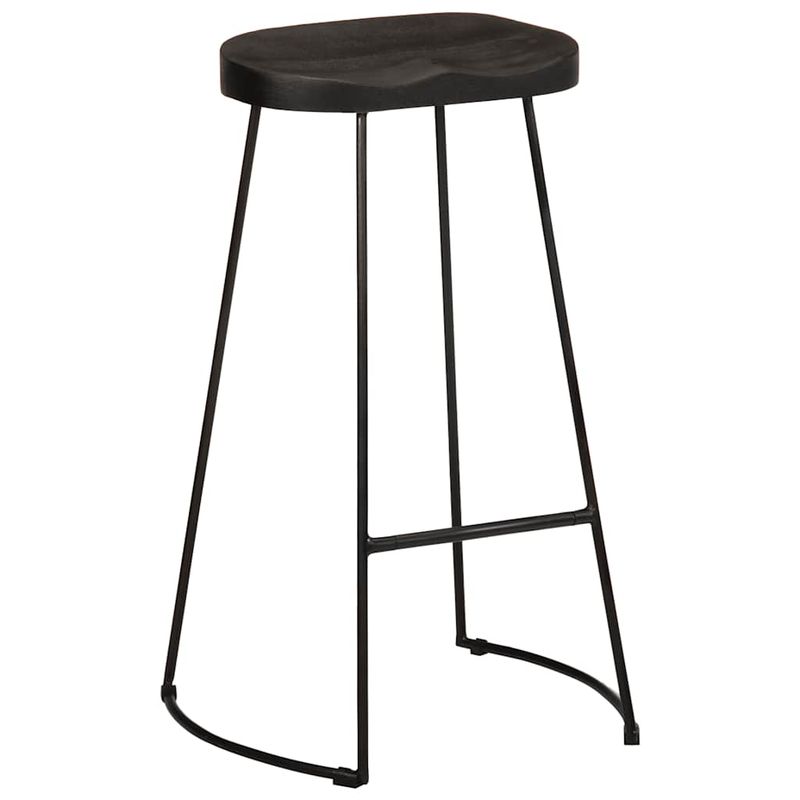 Casa si Gradina - Mobilier - Scaune si fotolii - Scaune - Scaune de bar 2 buc Negru 45x40x78 cm lemn masiv de mango - Infinity.ro